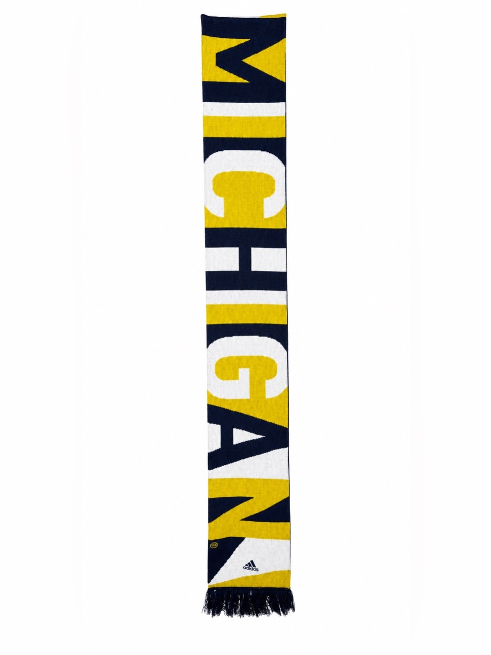 Adidas Michigan Wolverines Scarf | NCAA Fan Gear | 100% Acrylic | Blue & Maize